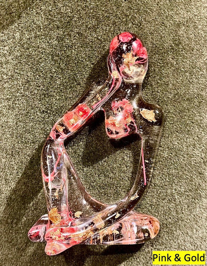 Handmade Abstract Resin Girl LED Table Lamp