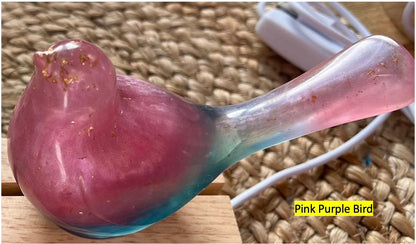 Handmade Resin Bird Pair LED Night Light
