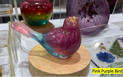 Handmade Resin Bird LED Night Light