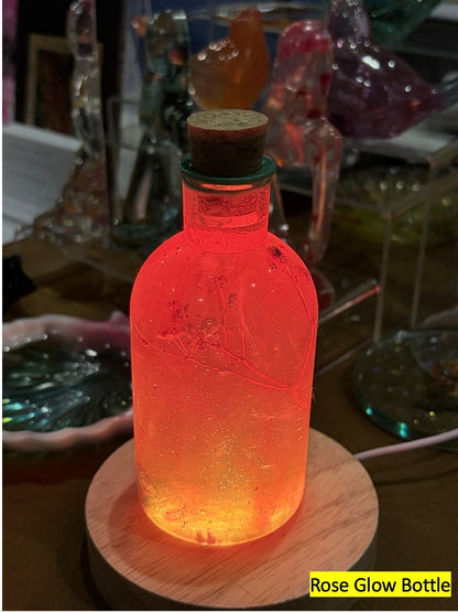 Handmade Floral Bottle LED Table Lamp