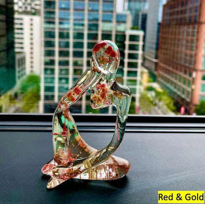 Handmade Abstract Resin Girl LED Table Lamp