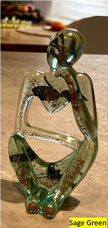 Handmade Abstract Resin Girl LED Table Lamp