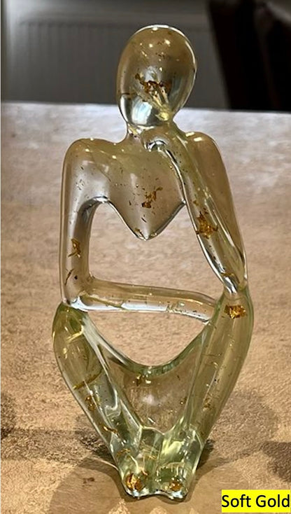Handmade Abstract Resin Girl LED Table Lamp