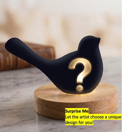 Handmade Resin Bird LED Night Light