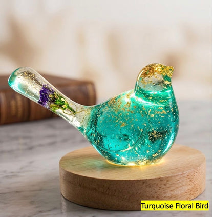 Handmade Resin Bird LED Night Light