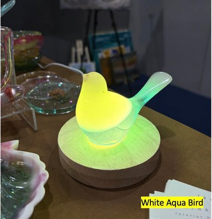 Handmade Resin Bird LED Night Light