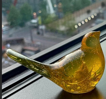 Handmade Resin Bird Pair LED Night Light