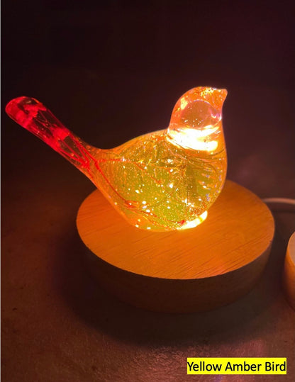 Handmade Resin Bird LED Night Light