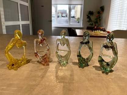 Handmade Abstract Resin Girl LED Table Lamp