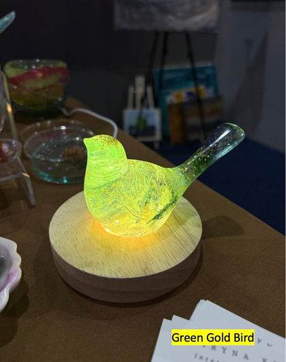 Handmade Resin Bird LED Night Light