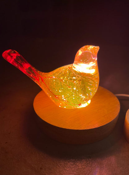 Handmade Resin Bird LED Night Light
