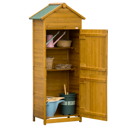 Wooden Garden Storage Shed with Lockable Doors 191.5cm