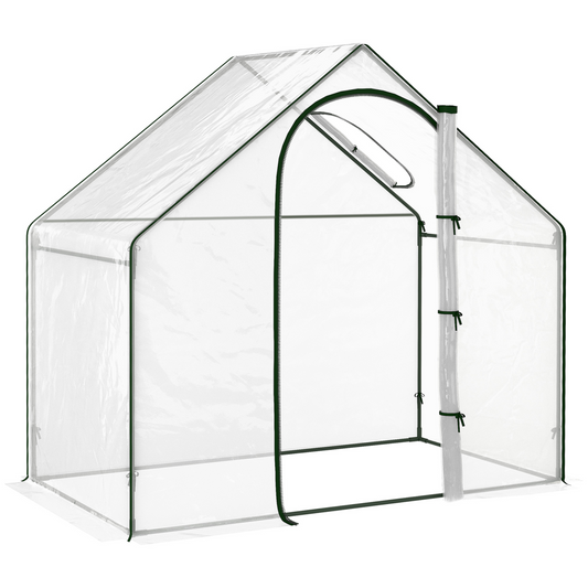 Portable Walk-in PVC Greenhouse w/ Zipped Door for Flowers Plant