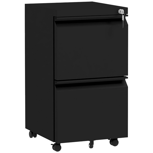 Steel File Cabinet with Lock Hanging Bar for Letter A4 Legal Size Black