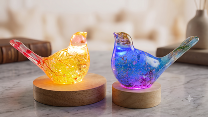 Handmade Resin Bird LED Night Light