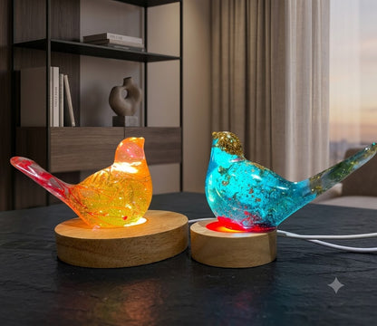 Handmade Resin Bird LED Night Light