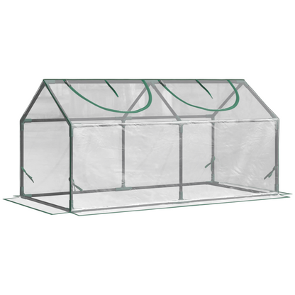Greenhouse Plants Foil Tomato Vegetable House W/ 2 Windows Clear