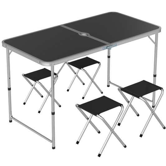 Camping Table and Chairs Outdoor Indoor Use for BBQ Picnic Garden