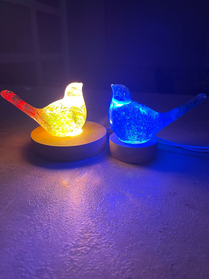 Handmade Resin Bird LED Night Light
