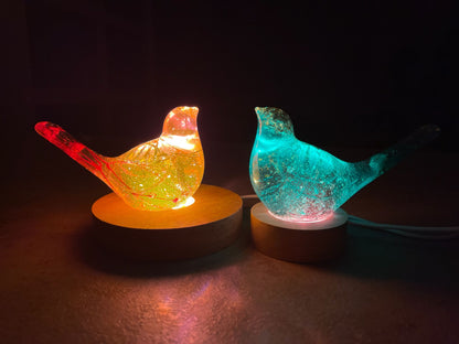 Handmade Resin Bird LED Night Light