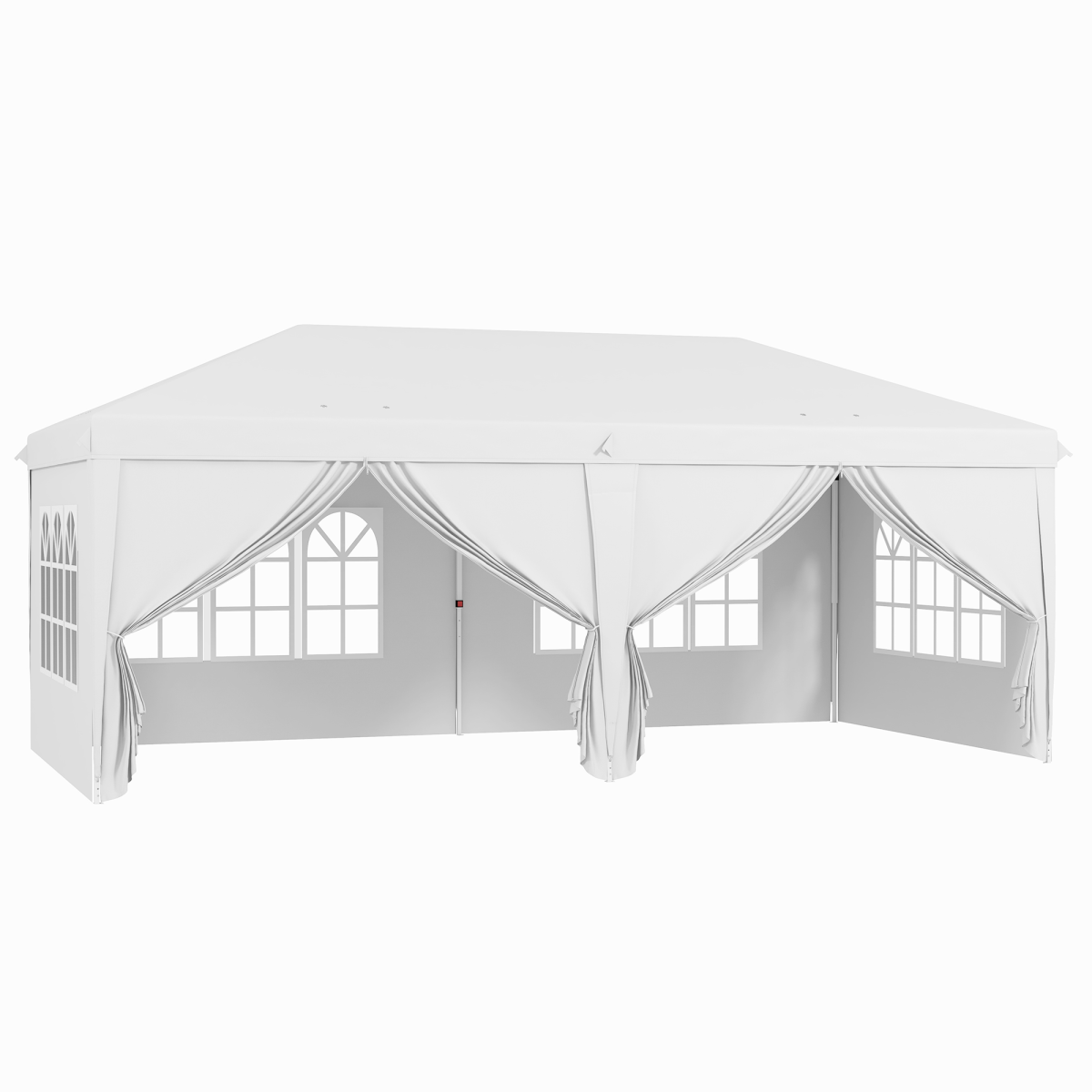 3 x 6m Pop Up Gazebo Height Adjustable Party Tent w/ Storage Bag Black