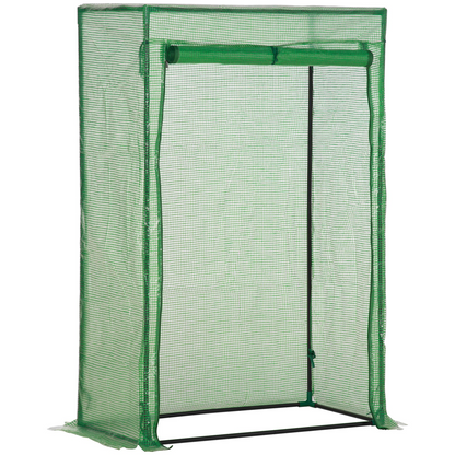 Green PE Greenhouse Cover with Zipper Roll-Up Door