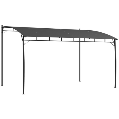 Metal Pergola, Outdoor Gazebo UV-Resistant Sun Shade Shelter 3 x 4m