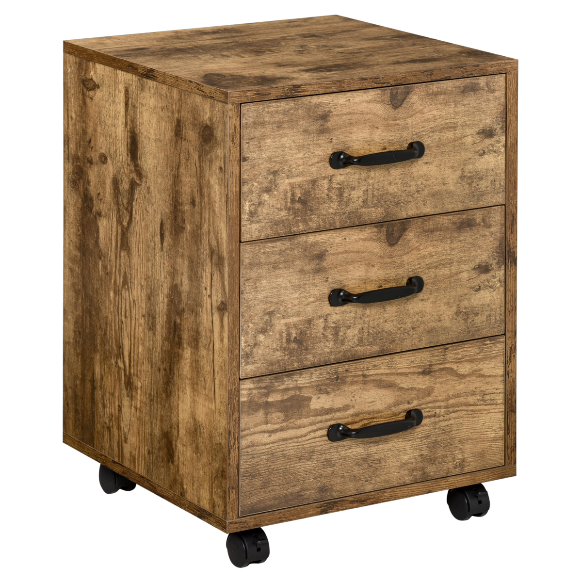 Rolling File Cabinet with 3 Drawers, Under Desk Mobile Filing Organizer