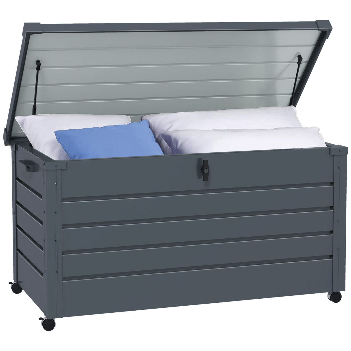 331L Outdoor Storage Box Waterproof with Wheels and Lock