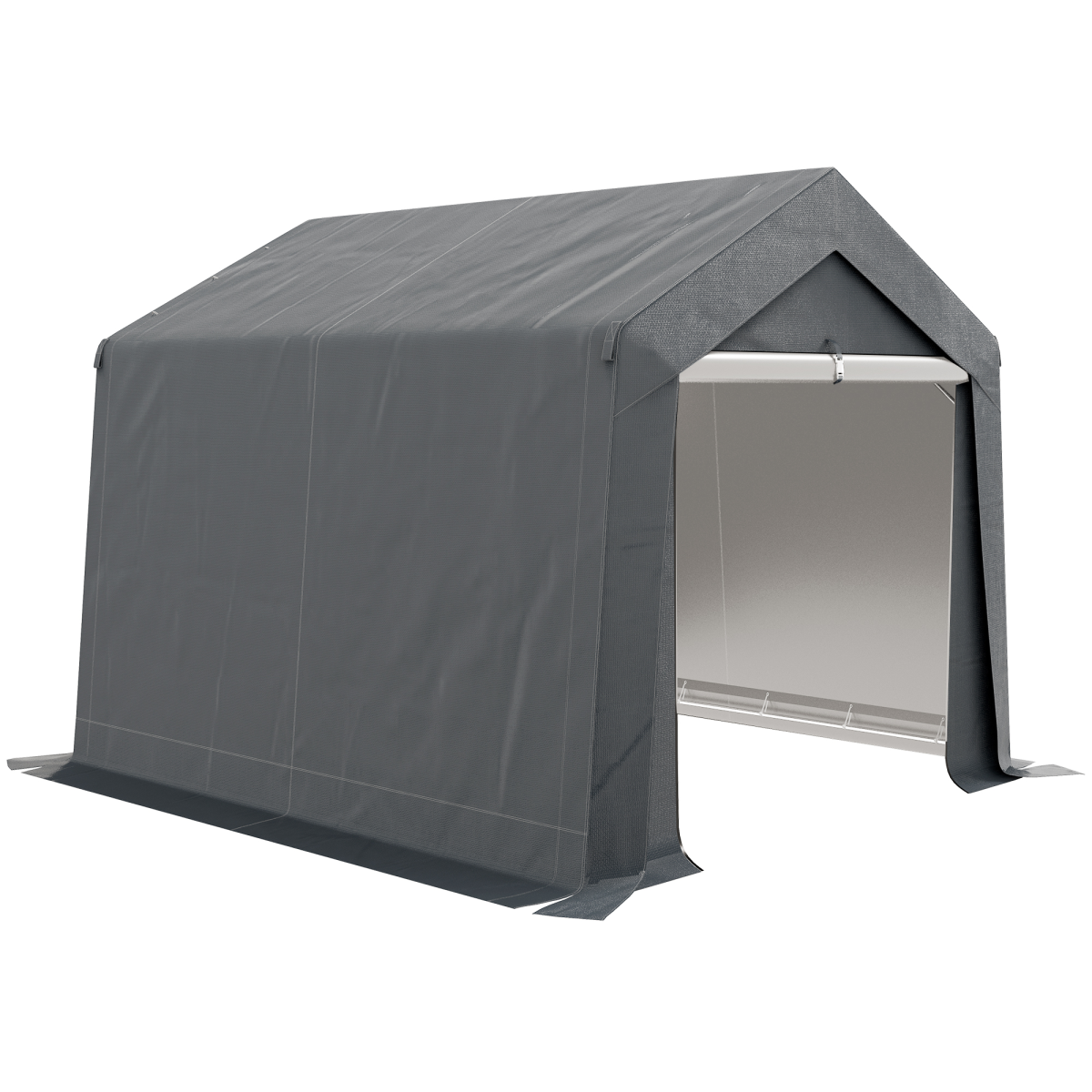 10 x 10ft Portable Garden Storage Shed Dark Grey