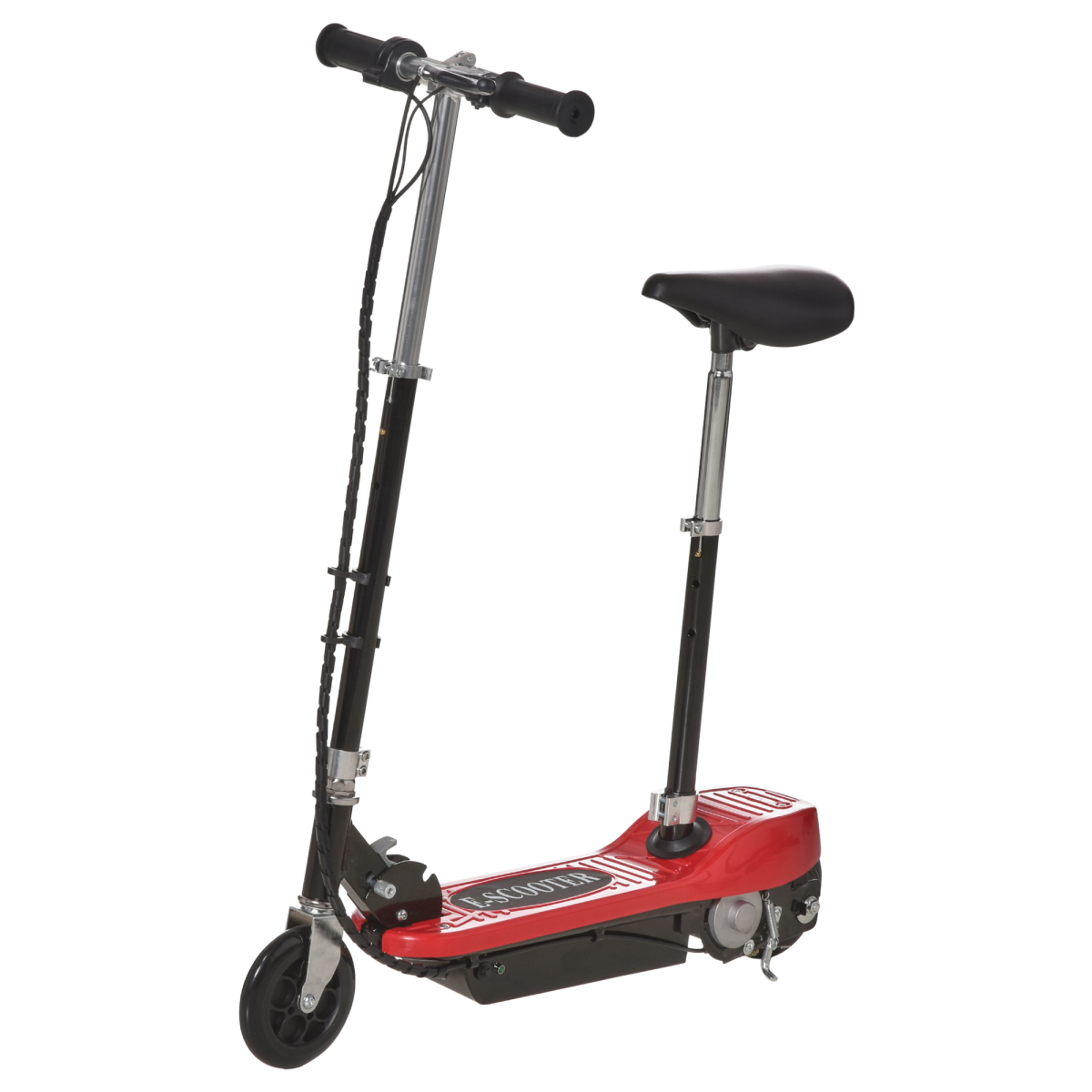 Kids Foldable Electric Powered Scooters 120W Toy w/ Brake Kickstand Red