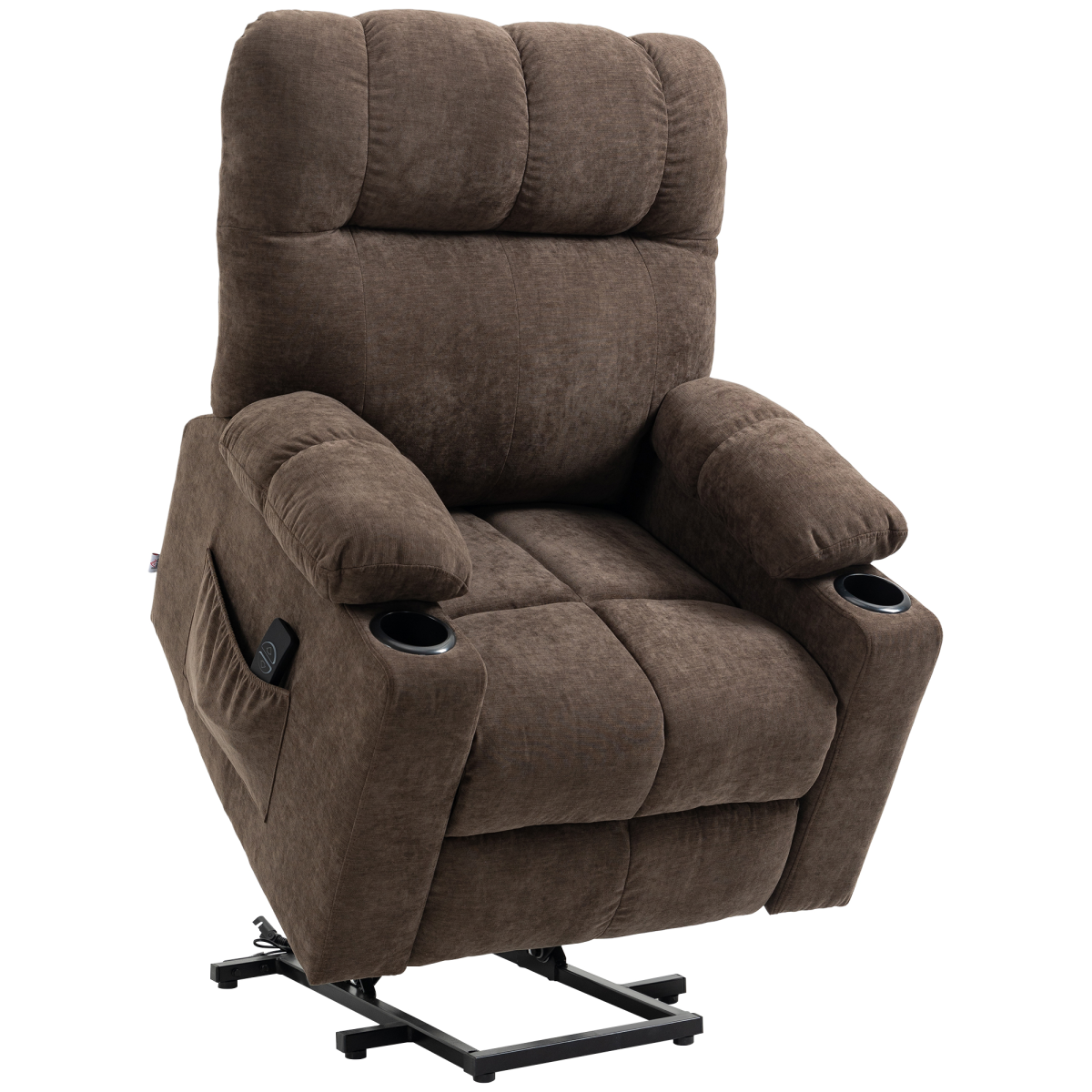 Heavy Duty Riser and Recliner Chair Lift Chair for the Elderly, Brown