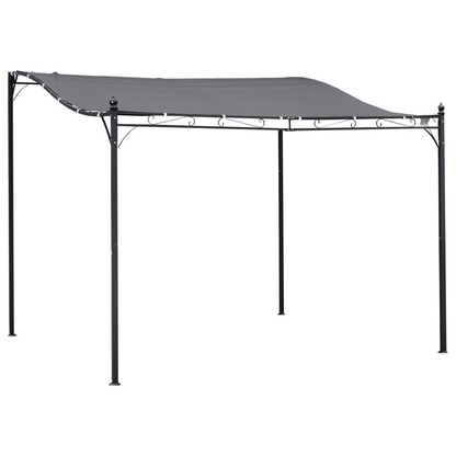 Freestanding Metal Wall Awning Canopy 3 x 3 m