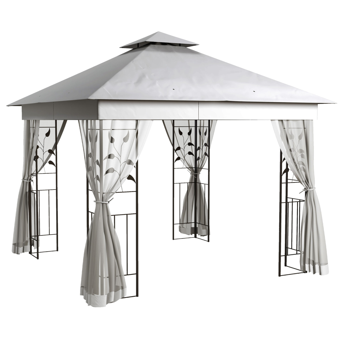 3 x 3(m)  Garden Gazebo Marquee Tent Canopy Shelter Pavilion Grey