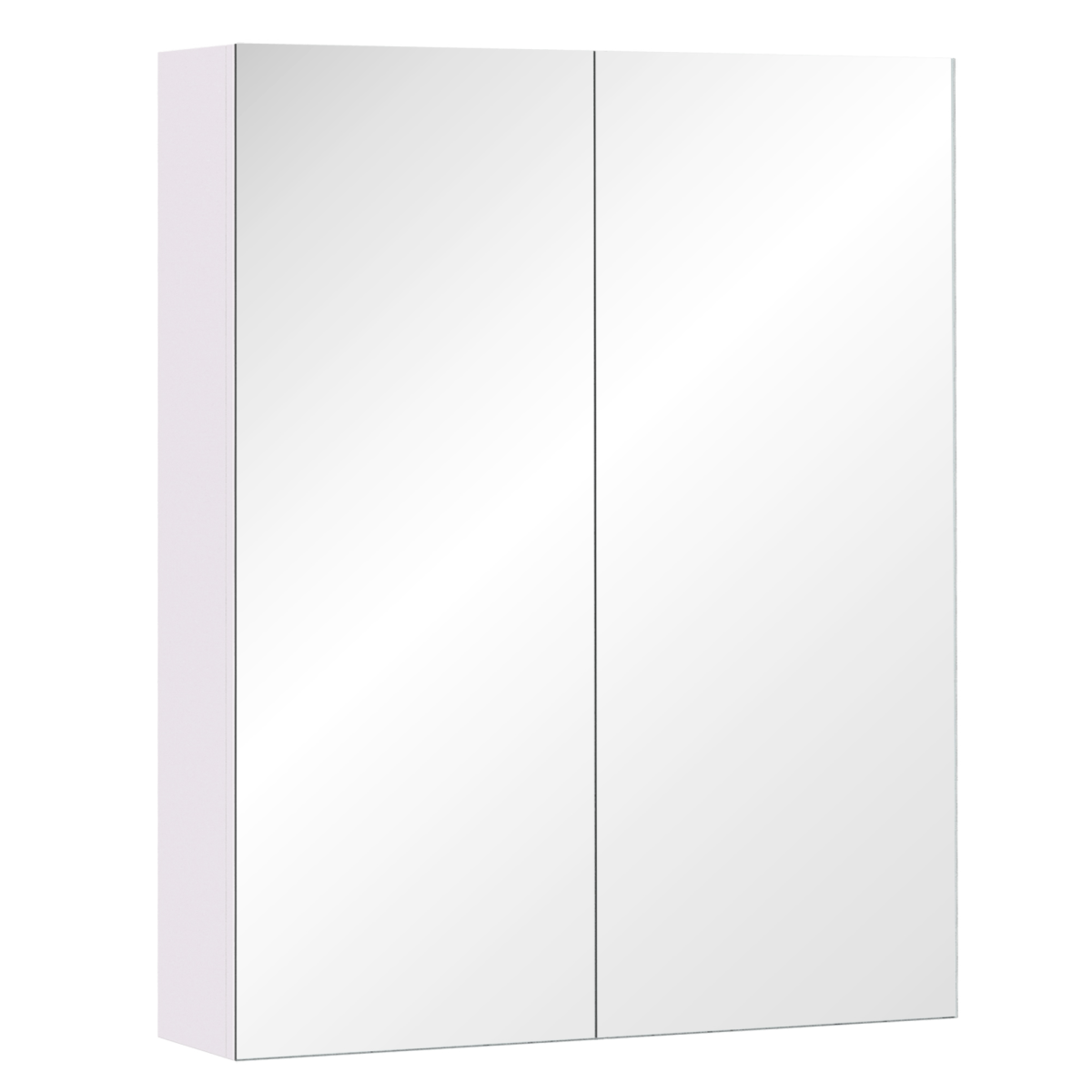 Mirror Cabinet Wall Mount Storage Organizer Door Adjustable 60x75cm