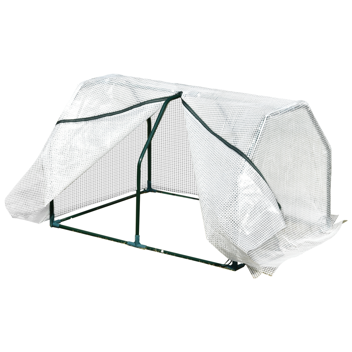 Mini PVC Cover Steel Frame Greenhouse White