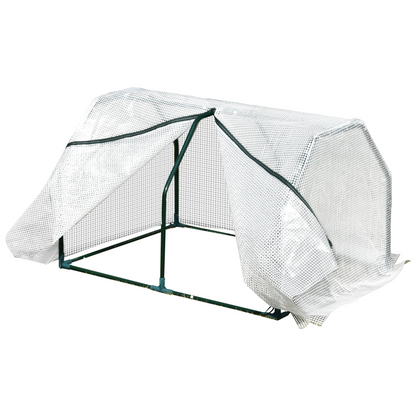 Mini PVC Cover Steel Frame Greenhouse White
