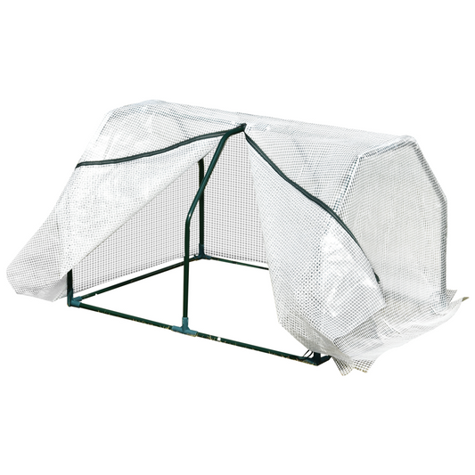 Mini PVC Cover Steel Frame Greenhouse White