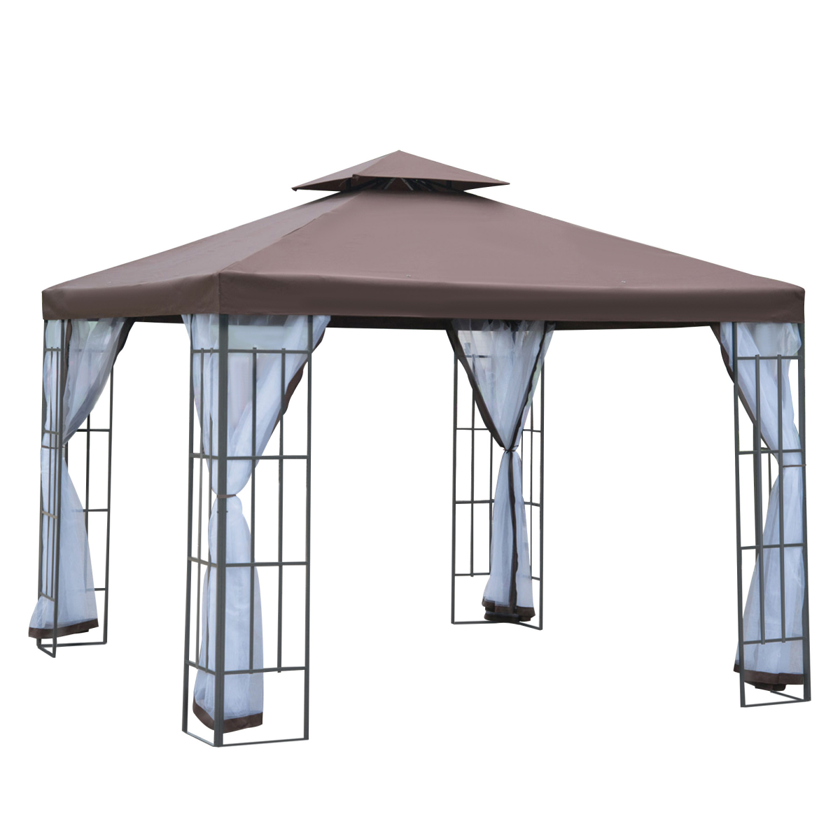 3x3m Gazebo Marquee Metal Party Tent Canopy Pavillion  Steel Frame