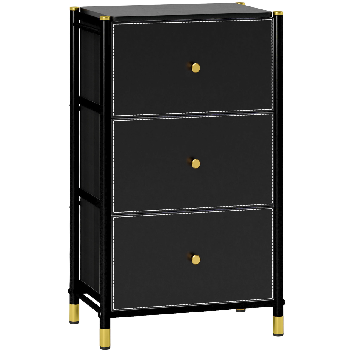 Chest of Drawers with 3 Drawers for Bedroom, Living Room, Black
