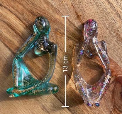 Handmade Abstract Resin Girl LED Table Lamp