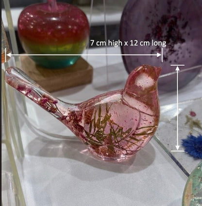 Handmade Resin Bird Pair LED Night Light
